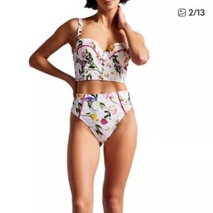 Ted Baker London White Floral Bikini Set